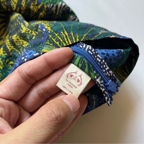 LE SIRENUSE blue tribal abstract tropical print cropped tank top - Picture 5 of 5